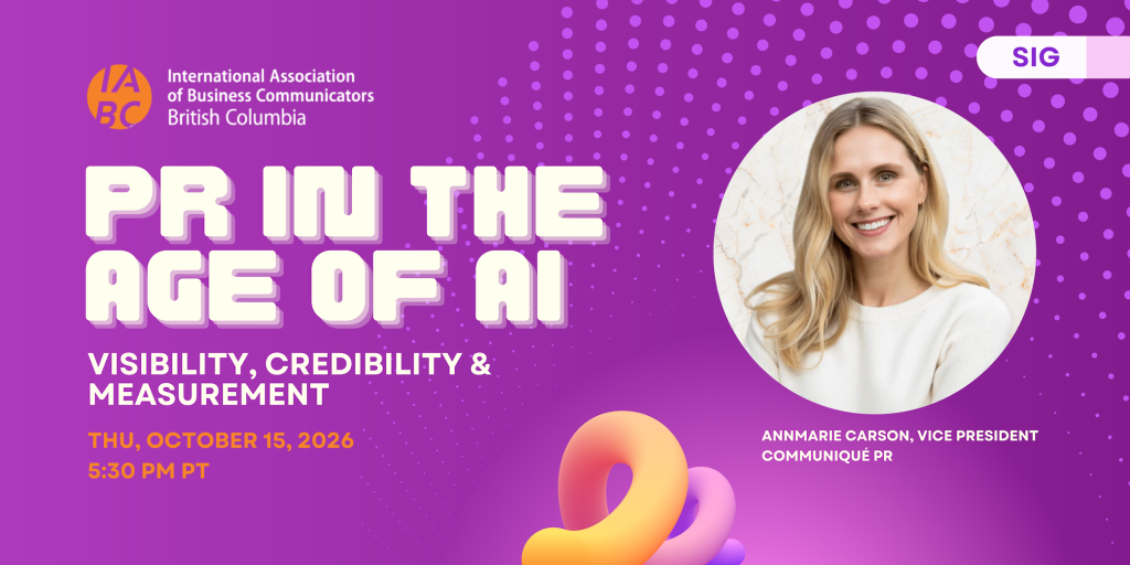 Special Interest Group (SIG) - PR in the Age of AI: Visibility, Credibility & Measurement